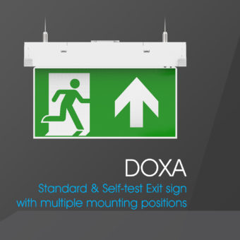 Doxa – Edge-lit exit sign