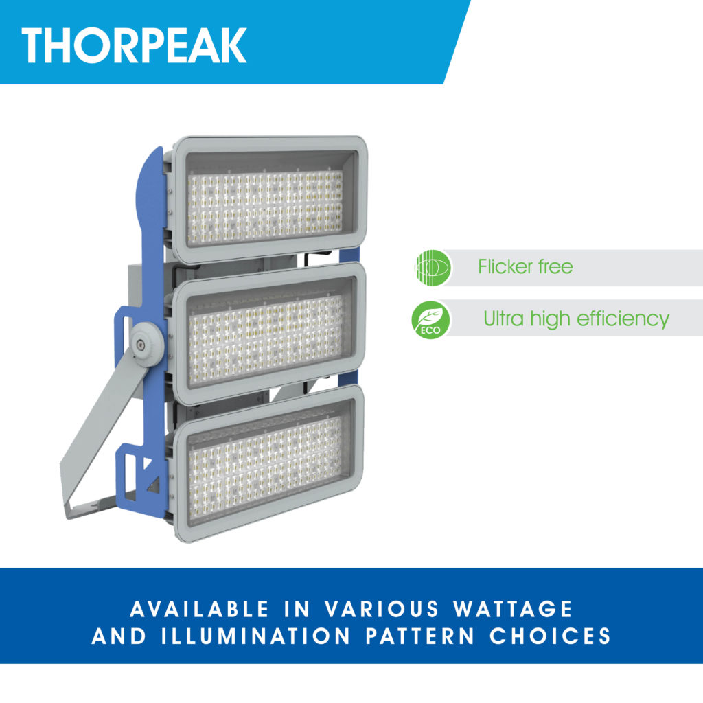 Thorpeak is a premium LED floodlight with multiple wattage options.