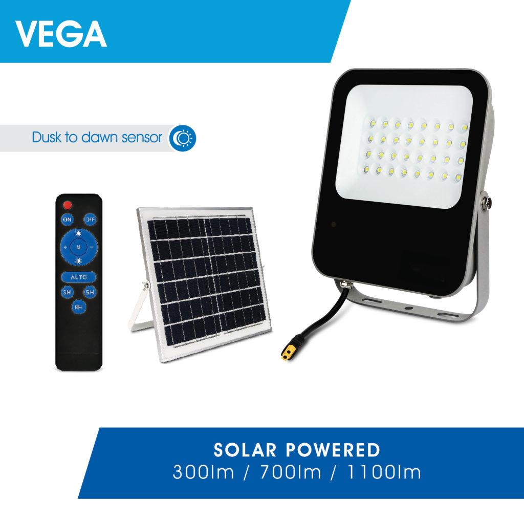 Vega is Kosnic's latest floodlight that is solar powered.